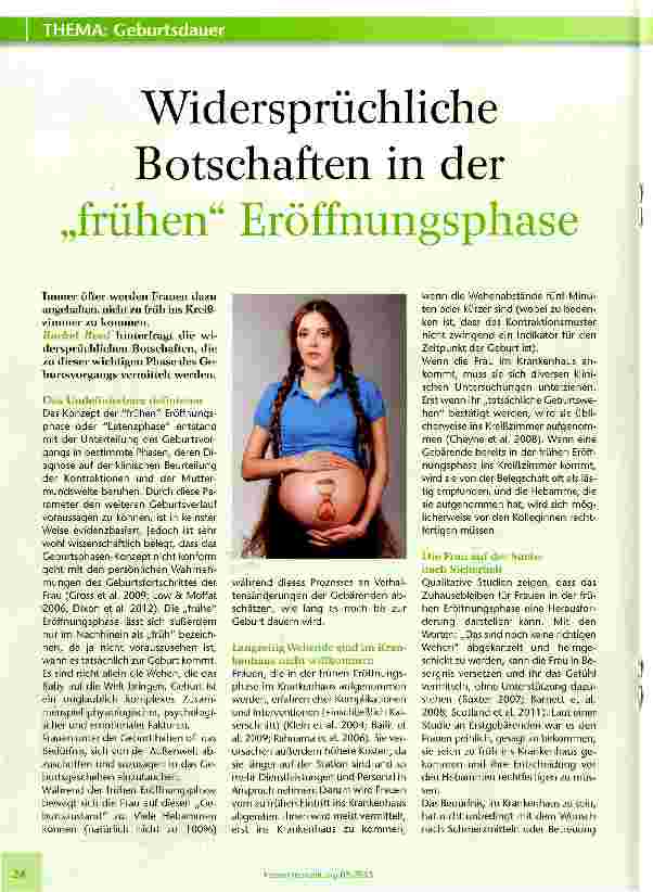 Vorschauseite 1: Widersprüchliche Botschaften in der „frühen Eröffnungsphase
