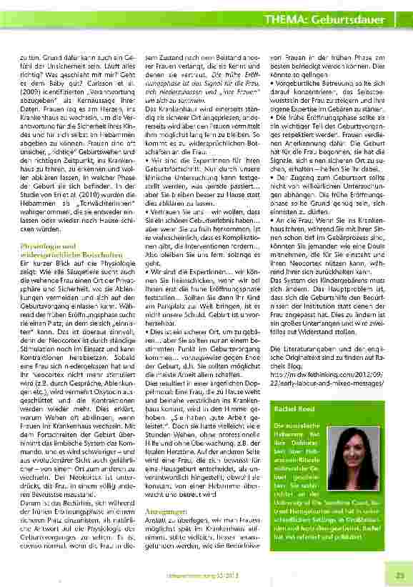 Vorschauseite 2: Widersprüchliche Botschaften in der „frühen Eröffnungsphase