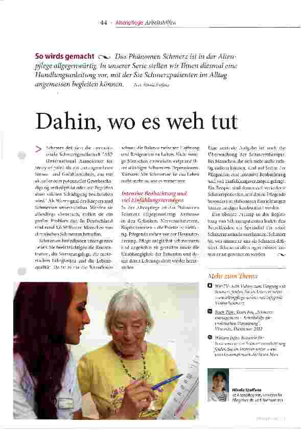 Vorschauseite 1: Dahin, wo es weh tut