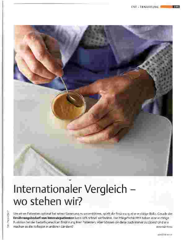 Vorschauseite 1: Internationaler Vergleich -wo stehen wir?