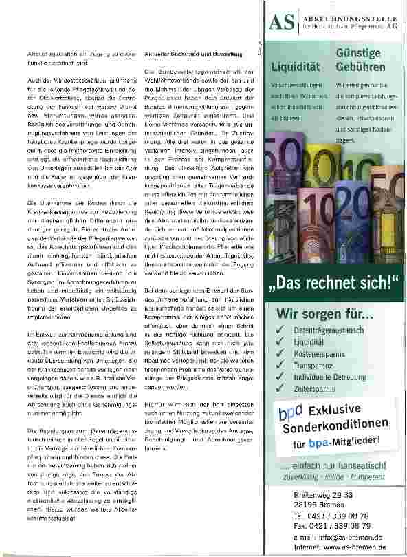 Vorschauseite 2: Bundesrahmenemfehlung häusliche Krankenpflege: Abschluss oder Blockade