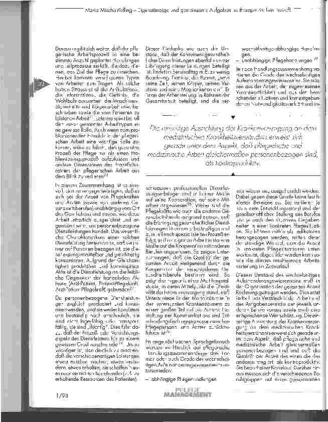 Vorschauseite 6: Eigenständige und gemeinsame Aufgaben im therapeutischen Prozeß aus pflegerischer und ärztlicher Sicht