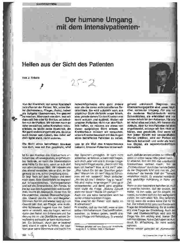 Vorschauseite 1: Der humane Umgang mit dem Intensivpatienten Helfen aus Sicht des Patienten