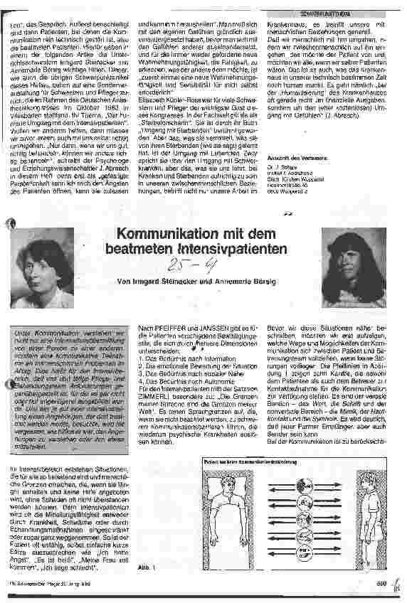 Vorschauseite 2: Der humane Umgang mit dem Intensivpatienten Helfen aus Sicht des Patienten