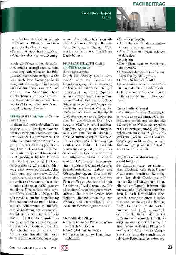 Vorschauseite 2: European competence in care and nursing Pilotprojekt