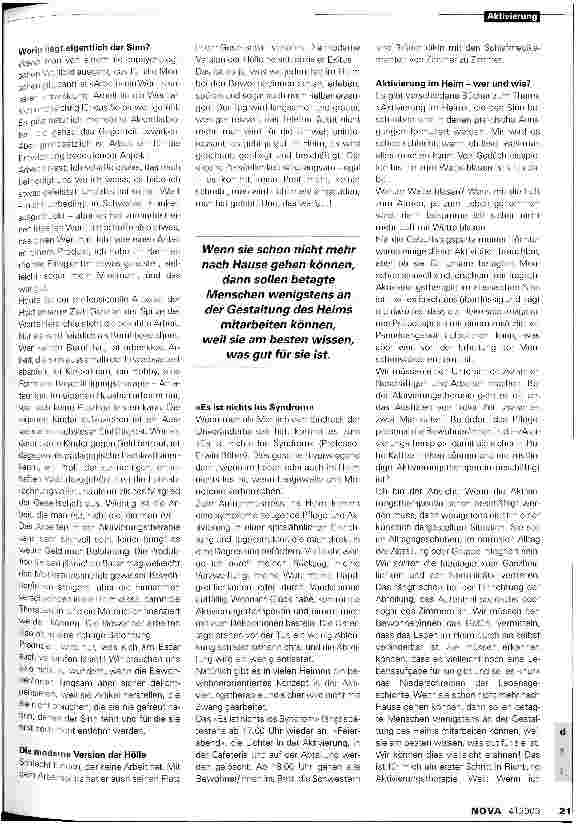 Vorschauseite 2: Basteln im Heim Lebenslust oder Lebensfrust