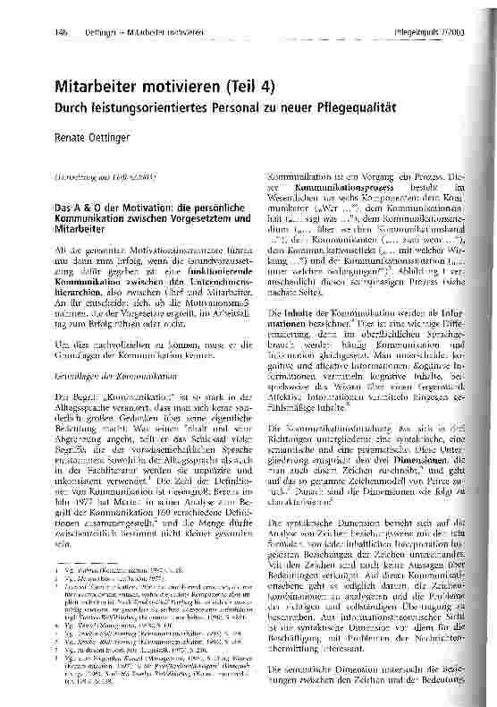 Vorschauseite 1: Mitarbeiter motivieren (Teil 4) Durch leistungsorientiertes Personal zu neuer Pflegequalität