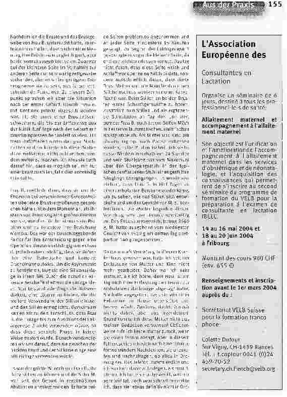 Vorschauseite 2: Die Bedeutung von interdisziplinärer ZusammenarbeitAsymmetrisches, aber ausreichendes Brustdrüsengewebe und postpartale Depression