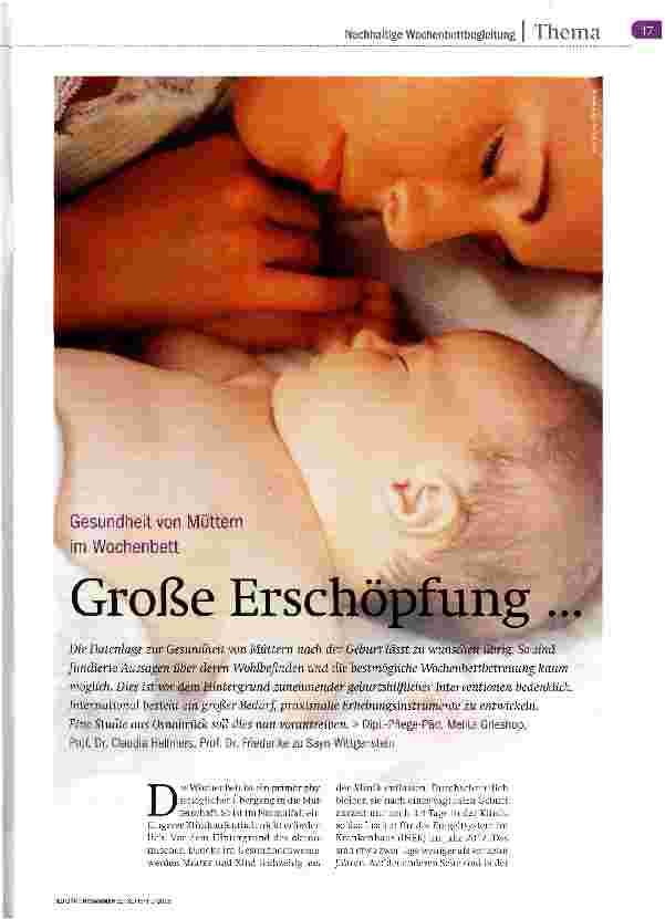 Vorschauseite 1: Große Erschöpfung...