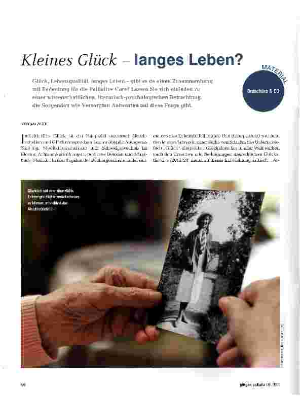 Vorschauseite 1: Kleines Glück - langes Leben?