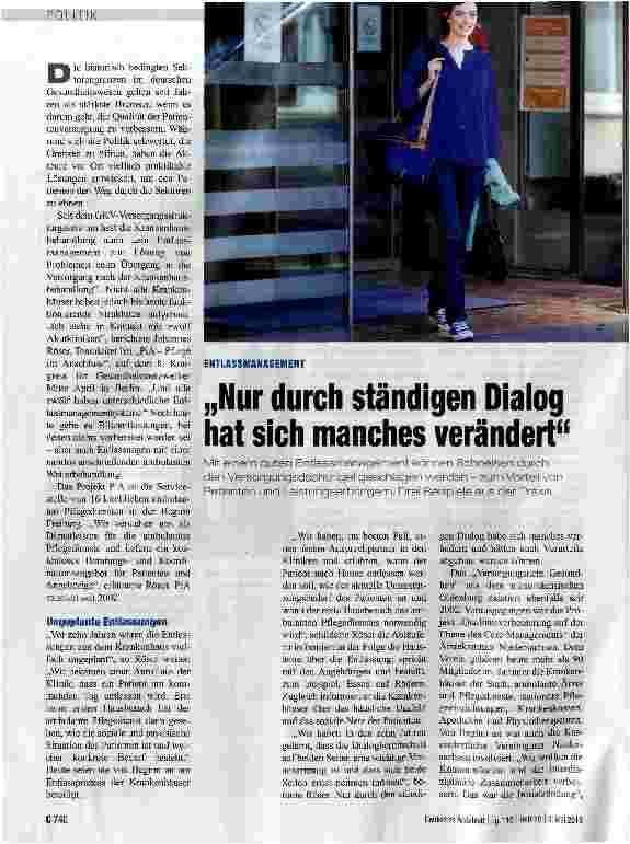 Vorschauseite 1: „Nur durch ständigen Dialog hat sich manches verändert