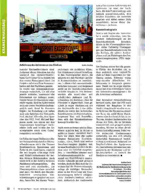 Vorschauseite 3: Neubau des OncoRay