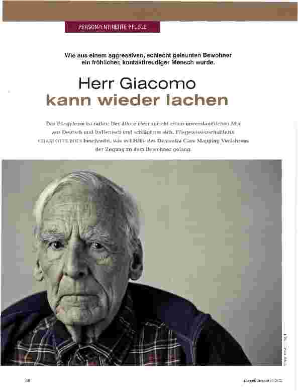 Vorschauseite 1: Herr Giacomo kann wieder lachen