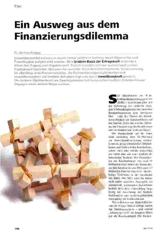 Vorschauseite 1: Ein Ausweg aus dem Finanzierungsdilemma