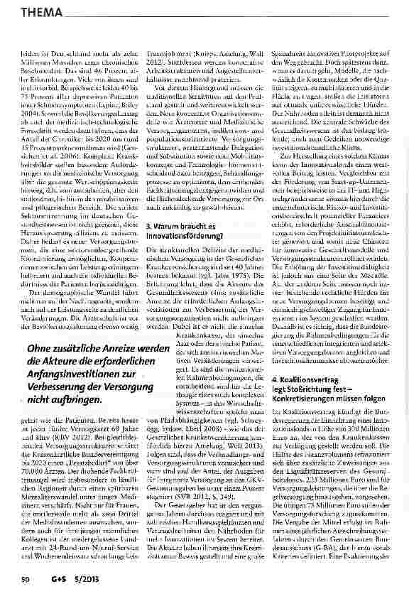 Vorschauseite 2: Innovationsfonds - Von der guten Idee zur richtigen Umsetzung