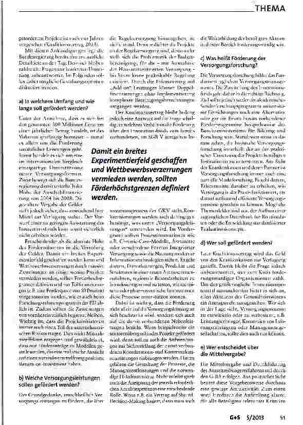 Vorschauseite 3: Innovationsfonds - Von der guten Idee zur richtigen Umsetzung