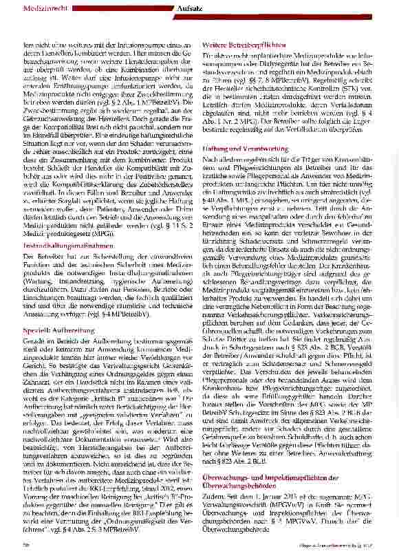 Vorschauseite 2: Update 2013 - Medizinprodukterecht im Krankenhaus und in Pflegeeinrichtungen