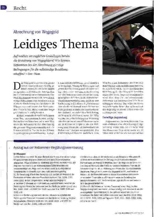 Vorschauseite 1: Leidiges Thema