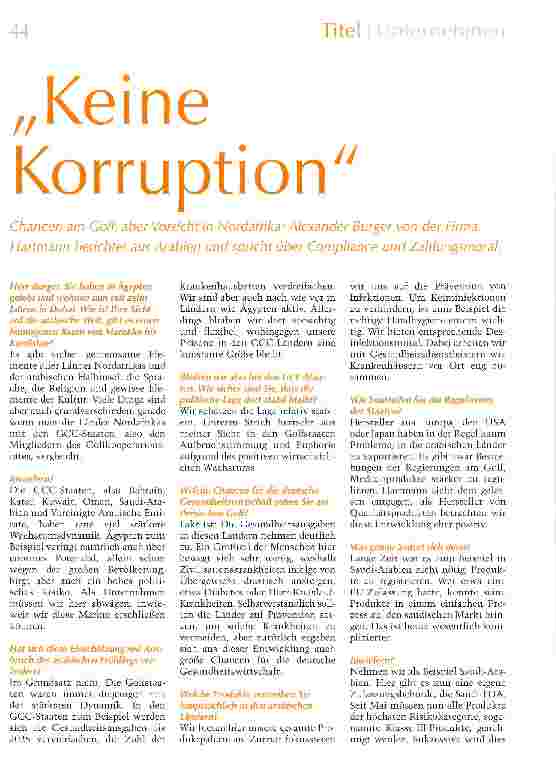 Vorschauseite 1: Keine Korruption