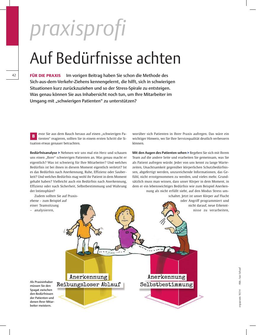 Vorschauseite 1: Für die Praxis ? Auf Bedürfnisse achten