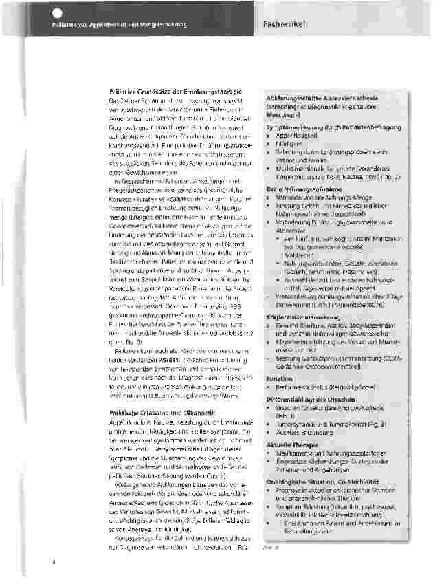 Vorschauseite 4: Palliation von Appetitverlust und Mangelernährung