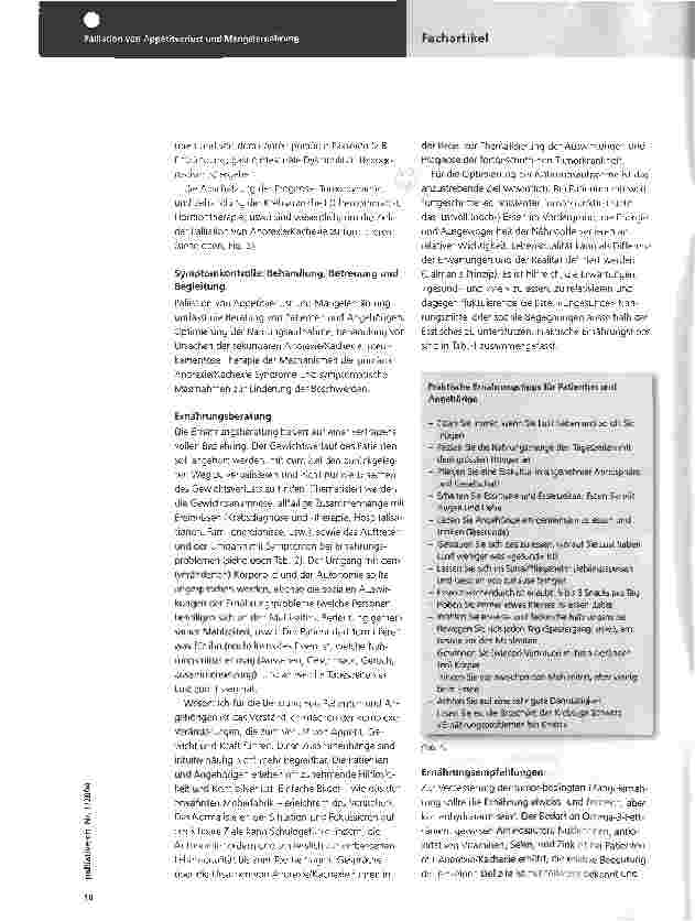 Vorschauseite 5: Palliation von Appetitverlust und Mangelernährung