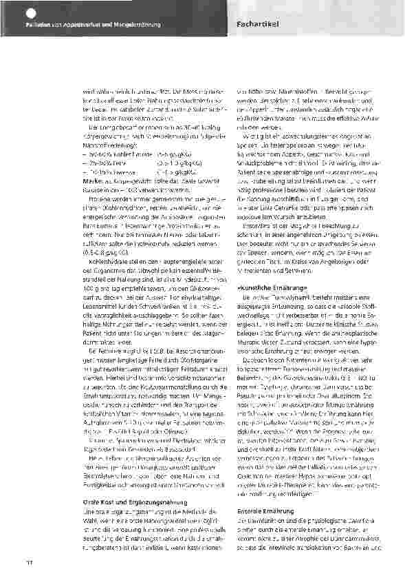 Vorschauseite 6: Palliation von Appetitverlust und Mangelernährung