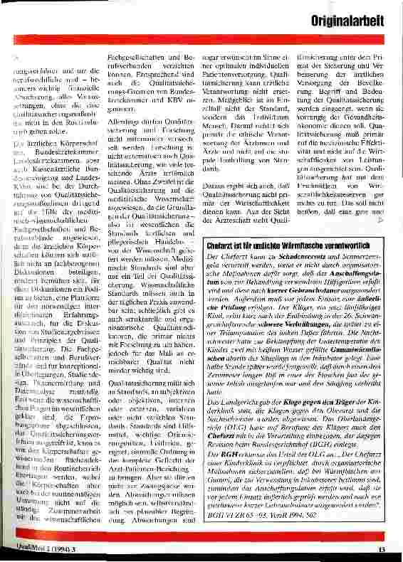 Vorschauseite 3: Qualitätsmanagement und Qualitätssicherung aus ärztlicher Sicht