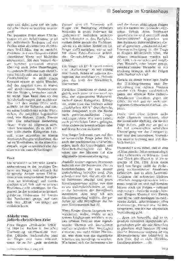 Vorschauseite 2: Man bräuchte eine Meßlatte fürs Glück Schüleräußerungen und eine Reflexion der Denkvoraussetzungen in der Ethik Peter Singers