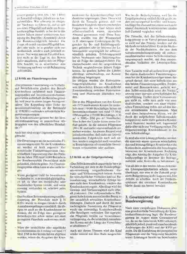Vorschauseite 2: Vorstellungen und Ziele des Bunde und der Länder zur Novellierung des Krankenhausfinanzierungsgesetzes