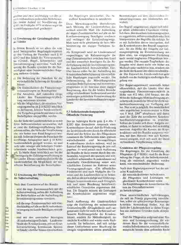 Vorschauseite 4: Vorstellungen und Ziele des Bunde und der Länder zur Novellierung des Krankenhausfinanzierungsgesetzes