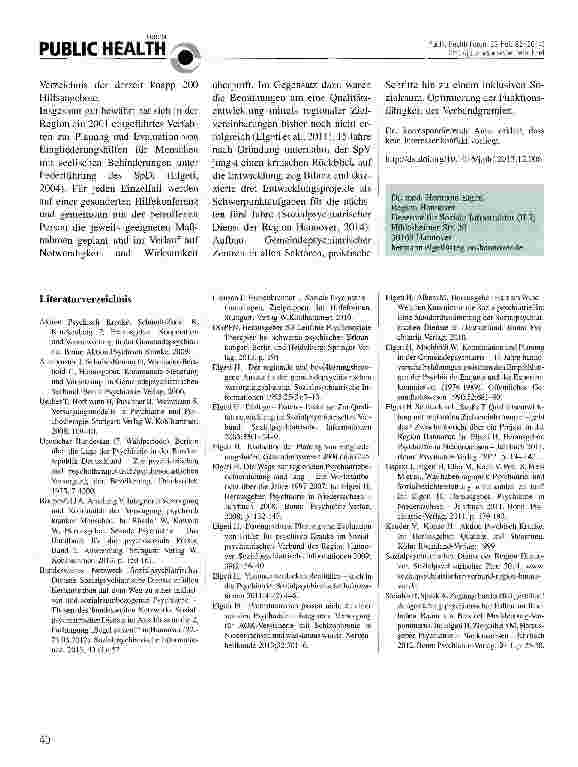 Vorschauseite 3: Regionale Koordination in der Psychiatrie