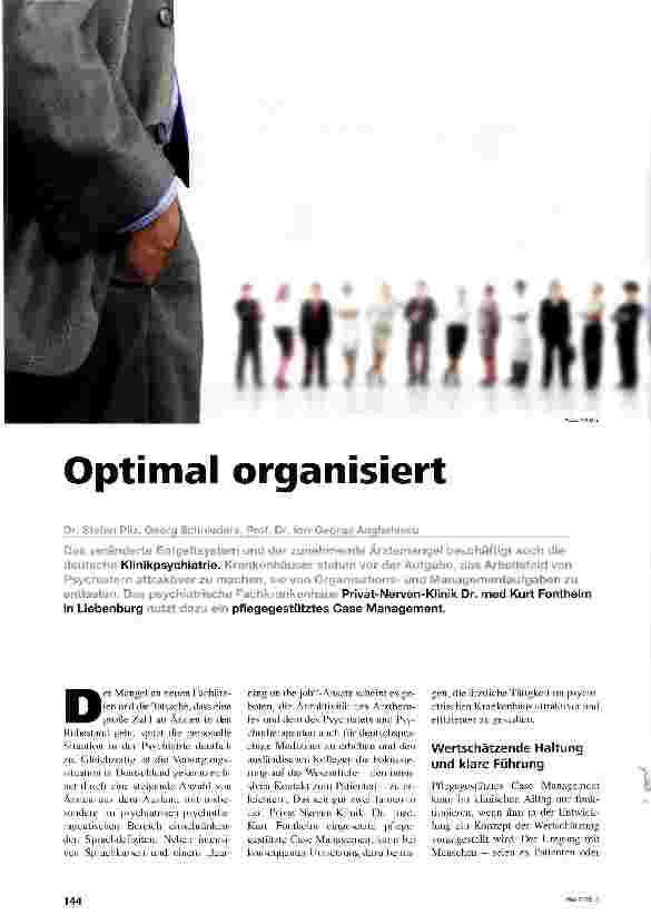 Vorschauseite 1: Optimal organisiert