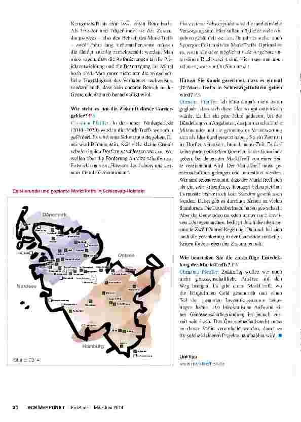 Vorschauseite 2: Schleswig-Holstein Grundversorgung sichern: Landesinitiative MarktTreff