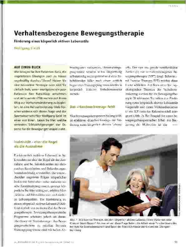 Vorschauseite 1: Verhaltensbezogene Bewegungstherapie