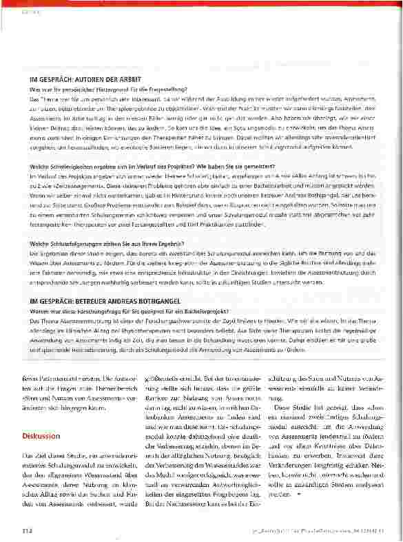 Vorschauseite 2: Assessments und deren Nutzung im klinischen Alltag
