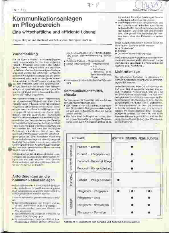 Vorschauseite 1: Kommunikationsanlagen im Pflegebereich Eine wirtschaftliche und effiziente Lösung