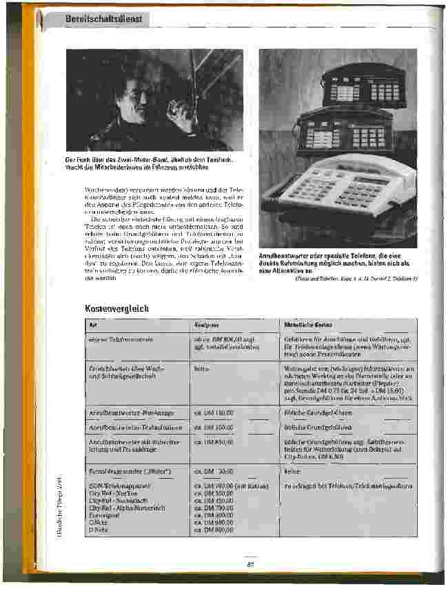 Vorschauseite 4: Rund um die Uhr - aber wie? Bereitschaftsdienste und Telekommunikation