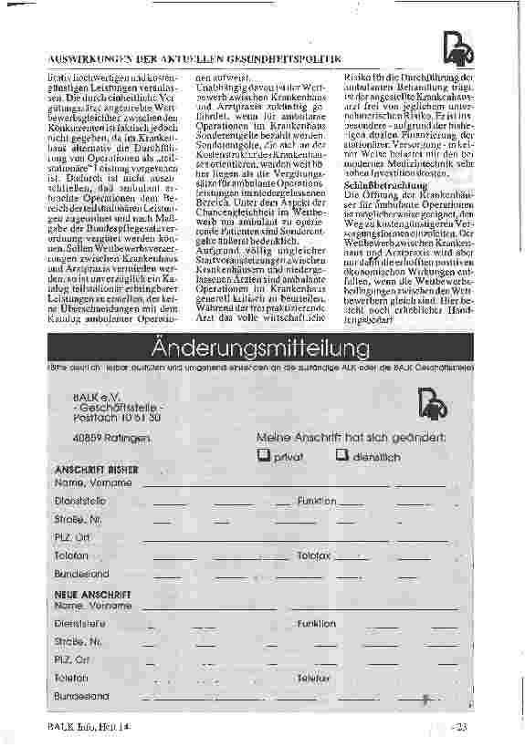 Vorschauseite 3: Ambulantes Operieren als neue Aufgabe für die Krankenhäuser Auswirkungen der aktuellen Gesundheitspolitik