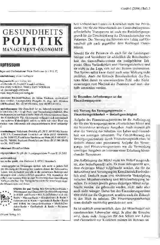 Vorschauseite 6: Brauchen wir ein patientenfreundlicheres Gesundheitssystem?