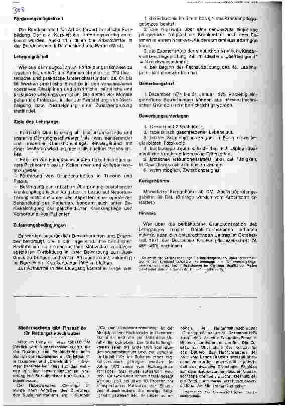 Vorschauseite 3: Lehrgang zur Heranbildung von Fachschwestern /Fachpflegern für Operationsdienst im Klinikum Steglitz der Freien Uni Berlin