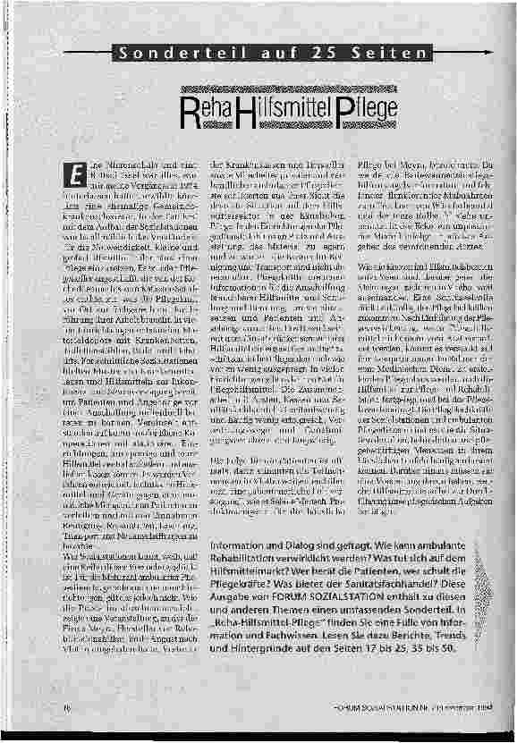 Vorschauseite 3: Kurzzeitpflege - mehr Fragen als Antworten Verbesserungen im Pflegeversicherungsgesetz?