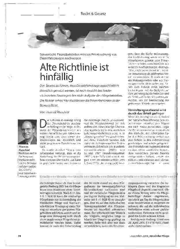 Vorschauseite 1: Alte Richtlinie ist hinfällig