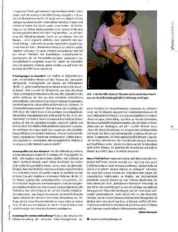 Vorschauseite 2: Mikrokinesie-Therapie Dem vitalen Rhythmus auf der Spur