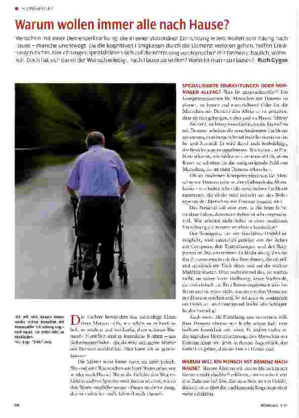 Vorschauseite 1: Warum wollen immer alle nach Hause?