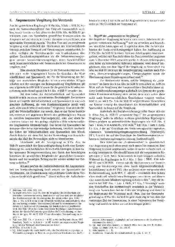 Vorschauseite 2: Angemessenheit von Vorstandsvergütungen und Vorlagepflicht für Vorstandsdienstverträge