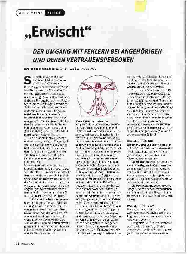 Vorschauseite 1: ErwischtDER UMGANG MIT FEHLERN BEI ANGEHÖRIGEN UND DEREN VERTRAUENSPERSONEN