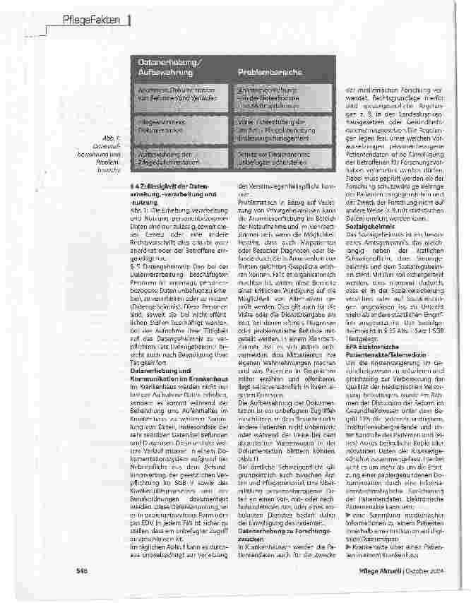 Vorschauseite 3: Der Umgang mit PatientendatenZum Schutz ihrer Privatsphäre, aber auch aus Gründen der Ethik, haben Patienten Anspruch auf Geheimhaltung ihrer Daten