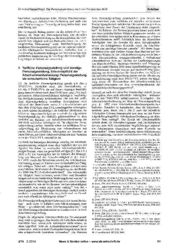 Vorschauseite 2: Die Personalgestellung nach der Reform des AÜG - Bleibt alles anders?