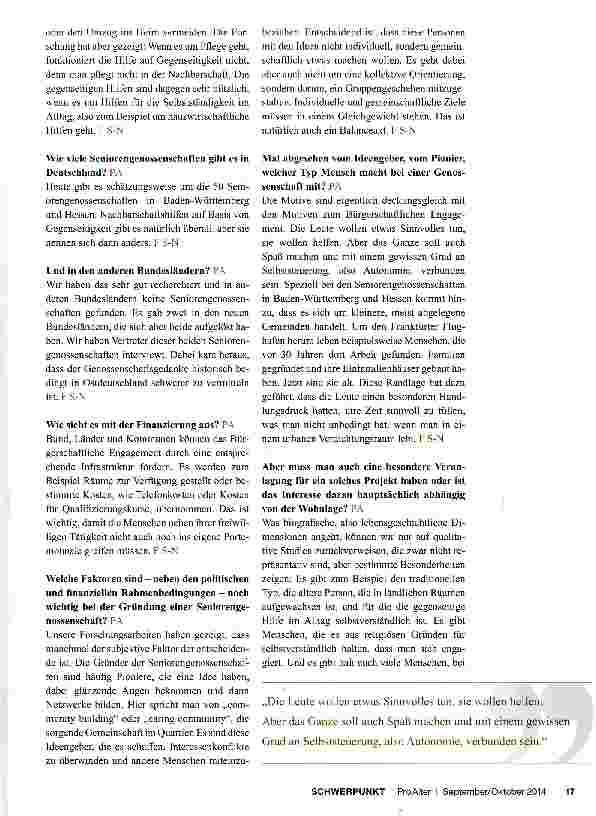 Vorschauseite 2: Gegenseitige Hilfen sind sehr nützlich, wenn es um Hilfen für die Selbstständigkeit im Alltag geht